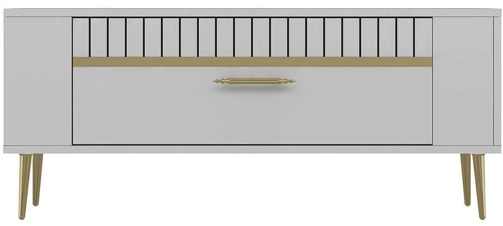Έπιπλο Τηλεόρασης Retrolp 475OLV2971 120x26,4x48,2cm White-Gold