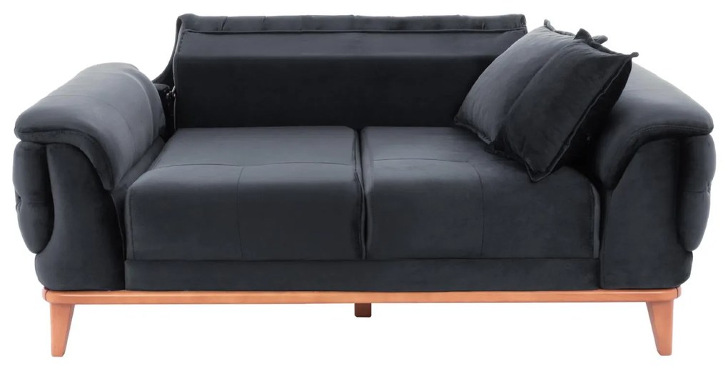 Καναπές - Κρεβάτι Bennington 2θέσιος Μαύρο 180x95x80 εκ. 180x95x80 εκ.