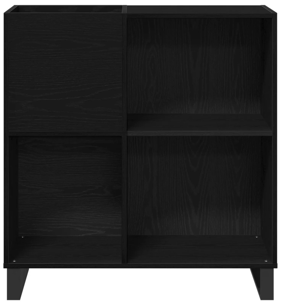 vidaXL Ντουλάπα Δίσκων Μαύρης Οξυάς 84.5 x 38 x 90 εκ Επεξεργασμένο Ξύλο