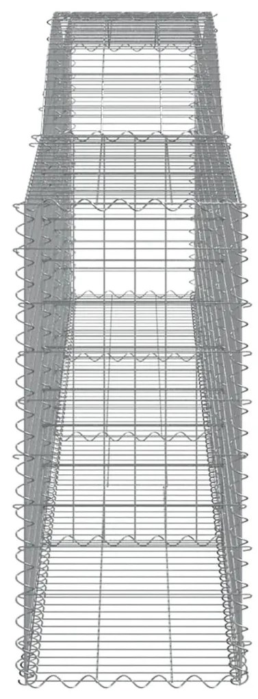 vidaXL Συρματοκιβώτια Τοξωτά 4 τεμ. 400x50x100/120 εκ. Γαλβαν. Ατσάλι