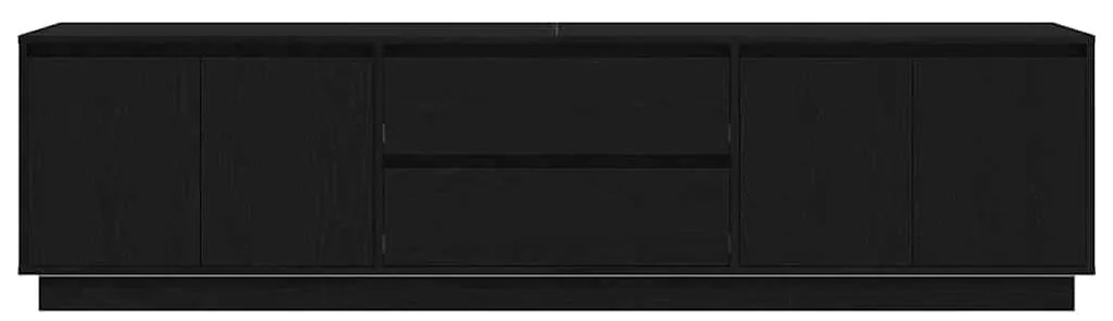vidaXL Έπιπλο Τηλεόρασης με LED Μαύρη βελανιδιά 193,5x41x50 εκ.