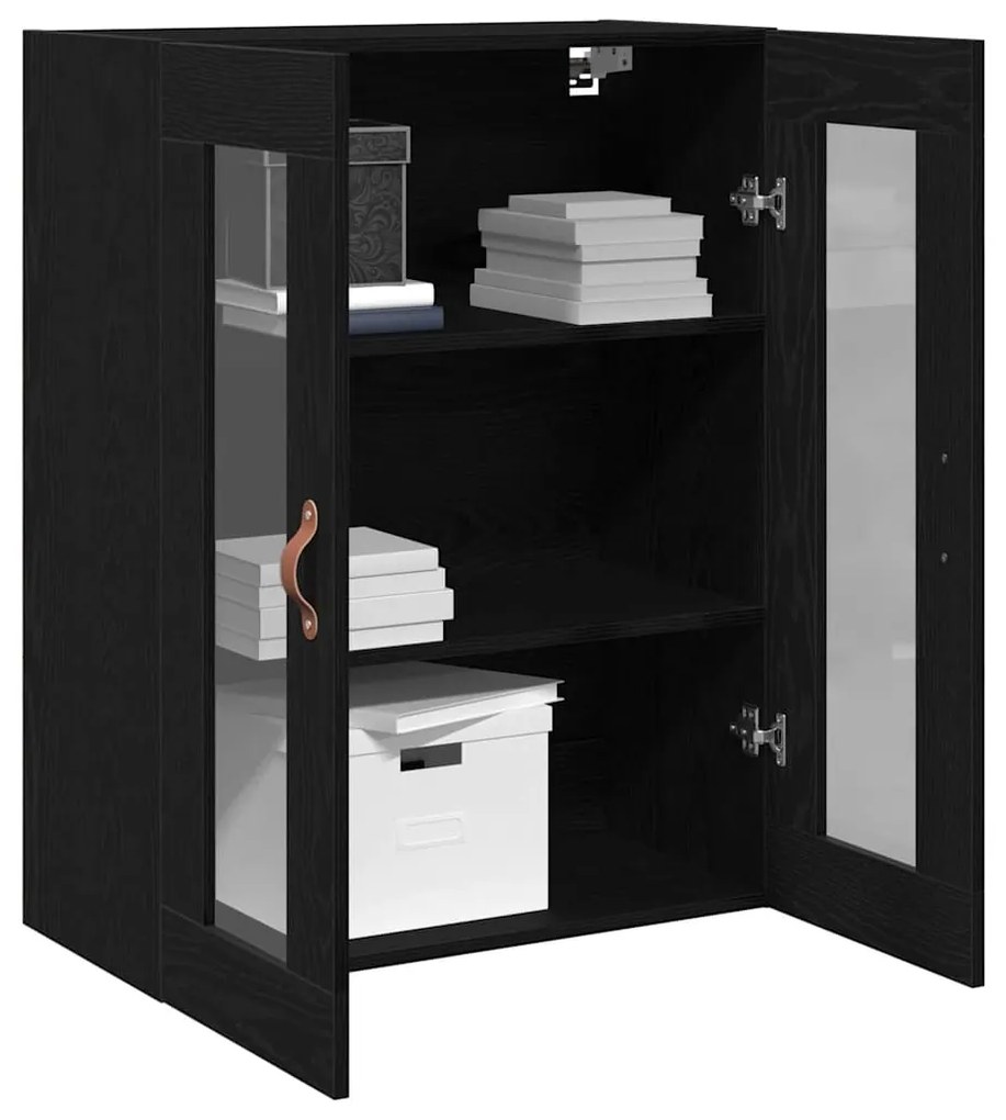 vidaXL Ντουλάπα τοίχου Επιτοίχιο Μαύρη δρυς 69.5 x 34 x 90 εκ.