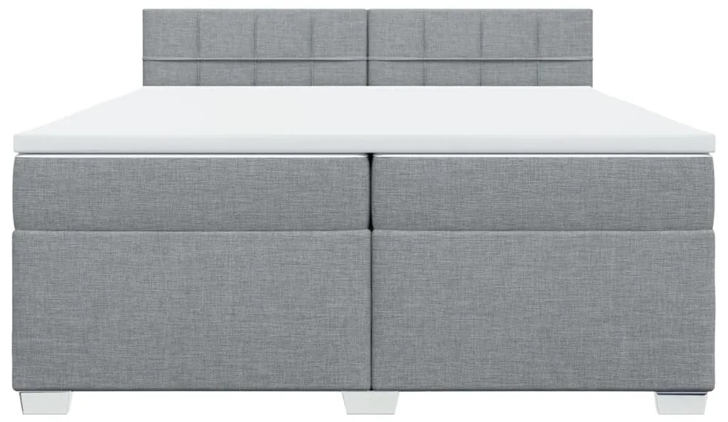 ΚΡΕΒΑΤΙ BOXSPRING ΜΕ ΣΤΡΩΜΑ ΑΝΟΙΧΤΟ ΓΚΡΙ 200X200 ΕΚ. ΥΦΑΣΜΑΤΙΝΟ 3288295