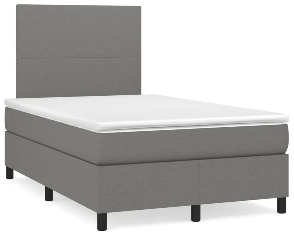 ΚΡΕΒΑΤΙ BOXSPRING ΜΕ ΣΤΡΩΜΑ ΣΚΟΥΡΟ ΓΚΡΙ 120X200 ΕΚ. ΥΦΑΣΜΑΤΙΝΟ 3141602