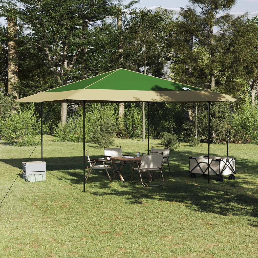 vidaXL Σκηνή Σκίασης Πράσινο 400 x 400 x 227 / 236 / 245 εκ Ύφασμα Oxford