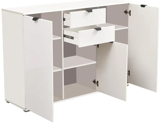 Κομότα - Μπουφές Duero 3K2F Λευκό 135x40x95 εκ. 135x40x95 εκ.