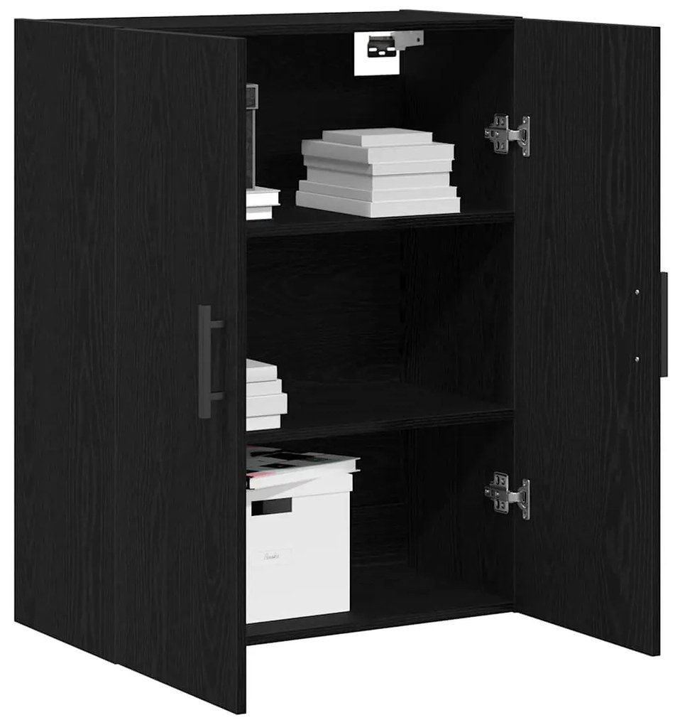vidaXL Ντουλάπα τοίχου Επιτοίχιο Μαύρη δρυς 69.5 x 34 x 90 εκ.