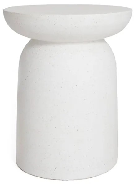 Βοηθητικό Τραπεζάκι (Φ35x45) Soulworks Rieti Terazzo White 0800006