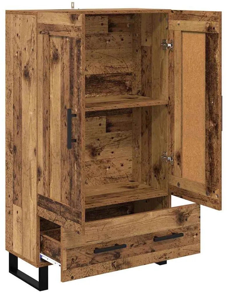 vidaXL Highboard Παλιό Ξύλο 69,5 x 31 x 115 εκ. Επεξεργασμένο ξύλο