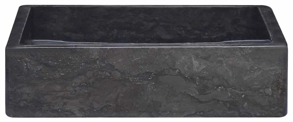 vidaXL Νιπτήρας Μαύρος 40 x 40 x 10 εκ. Μαρμάρινος