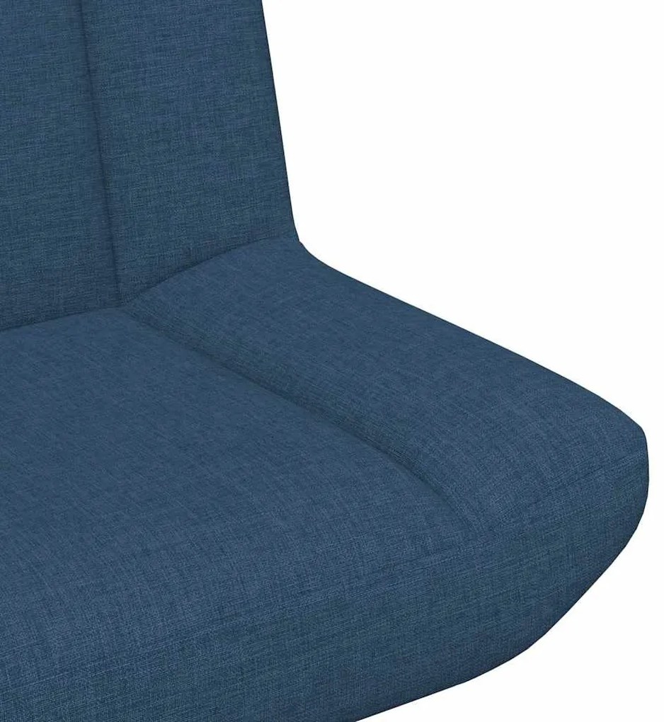 vidaXL Περιστρεφόμενη καρέκλα Μπλε 63 x 75 x 76 εκ ύφασμα