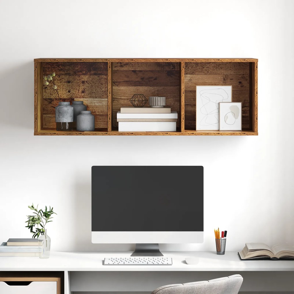 vidaXL Ντουλάπι TV Παλαιό ξύλο 37 x 37 x 107 εκ Επεξεργασμένο ξύλο
