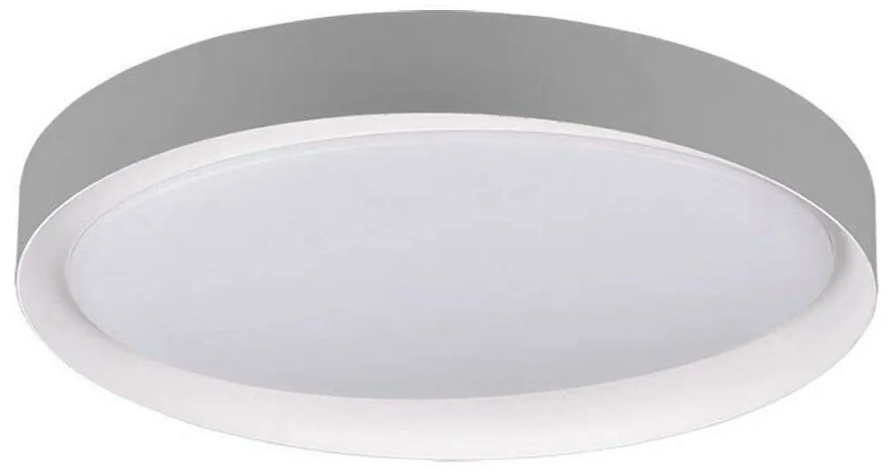 Φωτιστικό Οροφής - Πλαφονιέρα Zeta R62712411 24W Led Φ48cm 7cm Grey RL Lighting Plastic