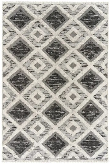 Beauty Home Χαλί βαμβακερό Morocotton 9240 150x220 Γκρι