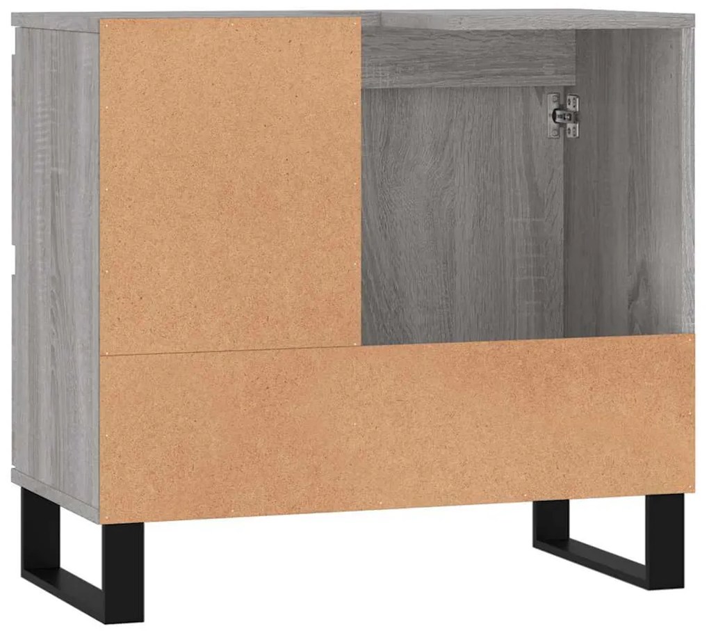 vidaXL Ντουλάπι Μπάνιου Γκρι Sonoma 65x33x60 εκ. Επεξεργασμένο Ξύλο