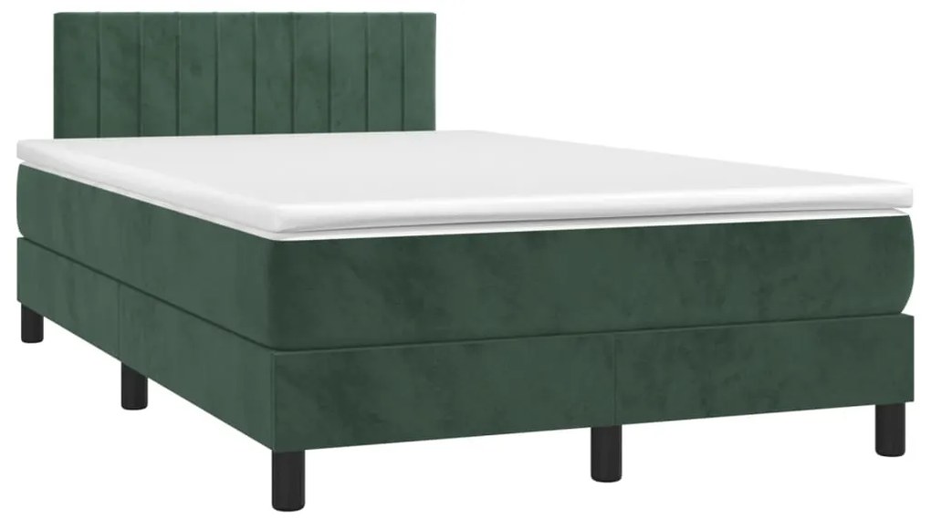 ΚΡΕΒΑΤΙ BOXSPRING ΜΕ ΣΤΡΩΜΑ ΣΚΟΥΡΟ ΠΡΑΣΙΝΟ 120X200ΕΚ. ΒΕΛΟΥΔΙΝΟ 3141416