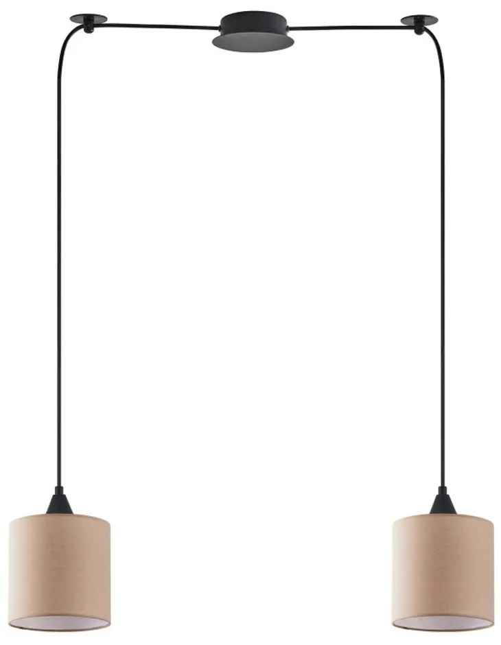 Φωτιστικό Οροφής Κρεμαστό Adept 77-9014 11x300cm E27 60W Black-Brown Homelighting Ύφασμα