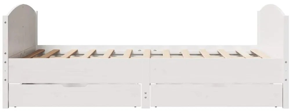 vidaXL Σκελετός Κρεβ. Χωρίς Στρώμα Λευκό 140x190 εκ Μασίφ Πεύκο
