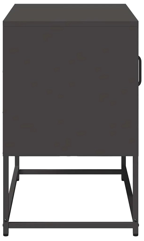 vidaXL Έπιπλο Τηλεόρασης Μαύρο 68,5x39x60,5 εκ. Ατσάλινο