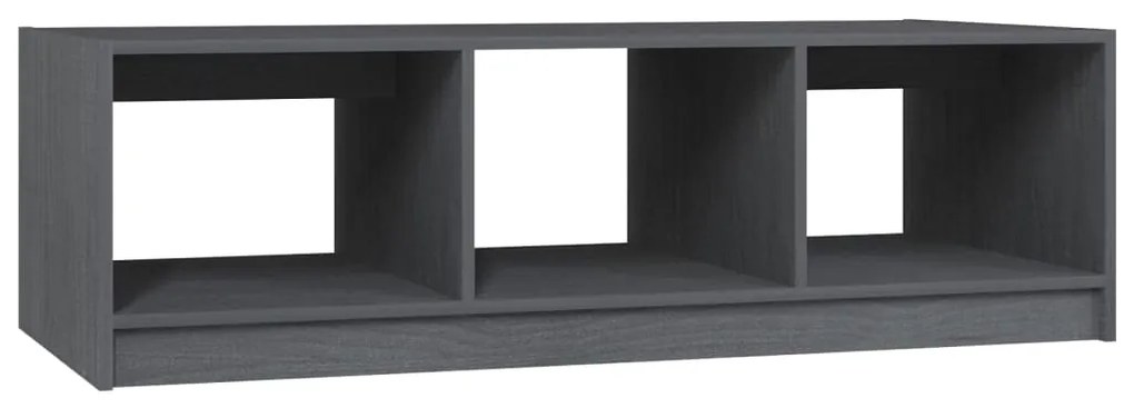 vidaXL Τραπεζάκι Σαλονιού Γκρι 110 x 50 x 34 εκ. από Μασίφ Ξύλο Πεύκου