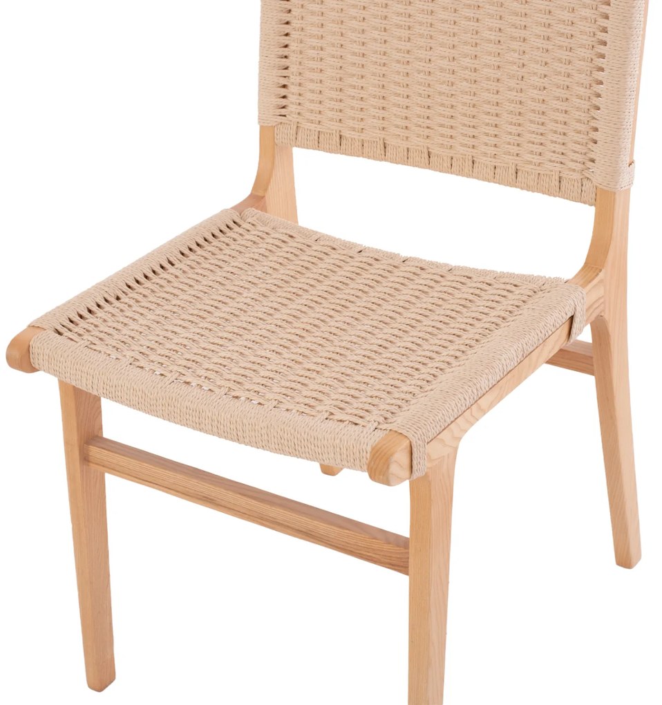 Καρέκλα Ignacio Rubberwood Σχοινί Φυσικό 50x60x87Υεκ.
