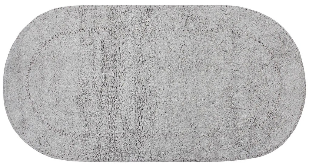 Πατάκι Μπάνιου Οβάλ (50x80) Silk Fashion Rococo L.Grey