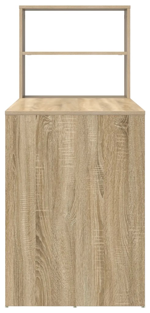 vidaXL Γραφείο με Αποθήκευση Καρυδιά Sonoma 113x54x120 εκ. Κατασκευασμένο Ξύλο