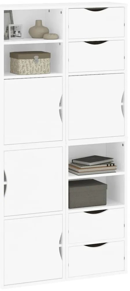 vidaXL Πλαϊνά ντουλάπια 4 τεμ. ODDA 40x24x79 εκ. από Μασίφ Ξύλο Πεύκου