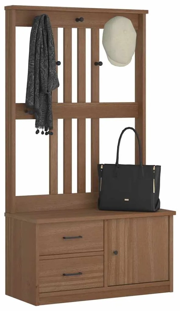 vidaXL Δέντρο χωλ "SANDNES" 87x40x159,5 εκ. Πεύκο μασίφ ξύλο