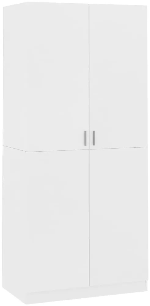 vidaXL Ντουλάπα Λευκή 90 x 52 x 200 εκ. από Επεξ. Ξύλο