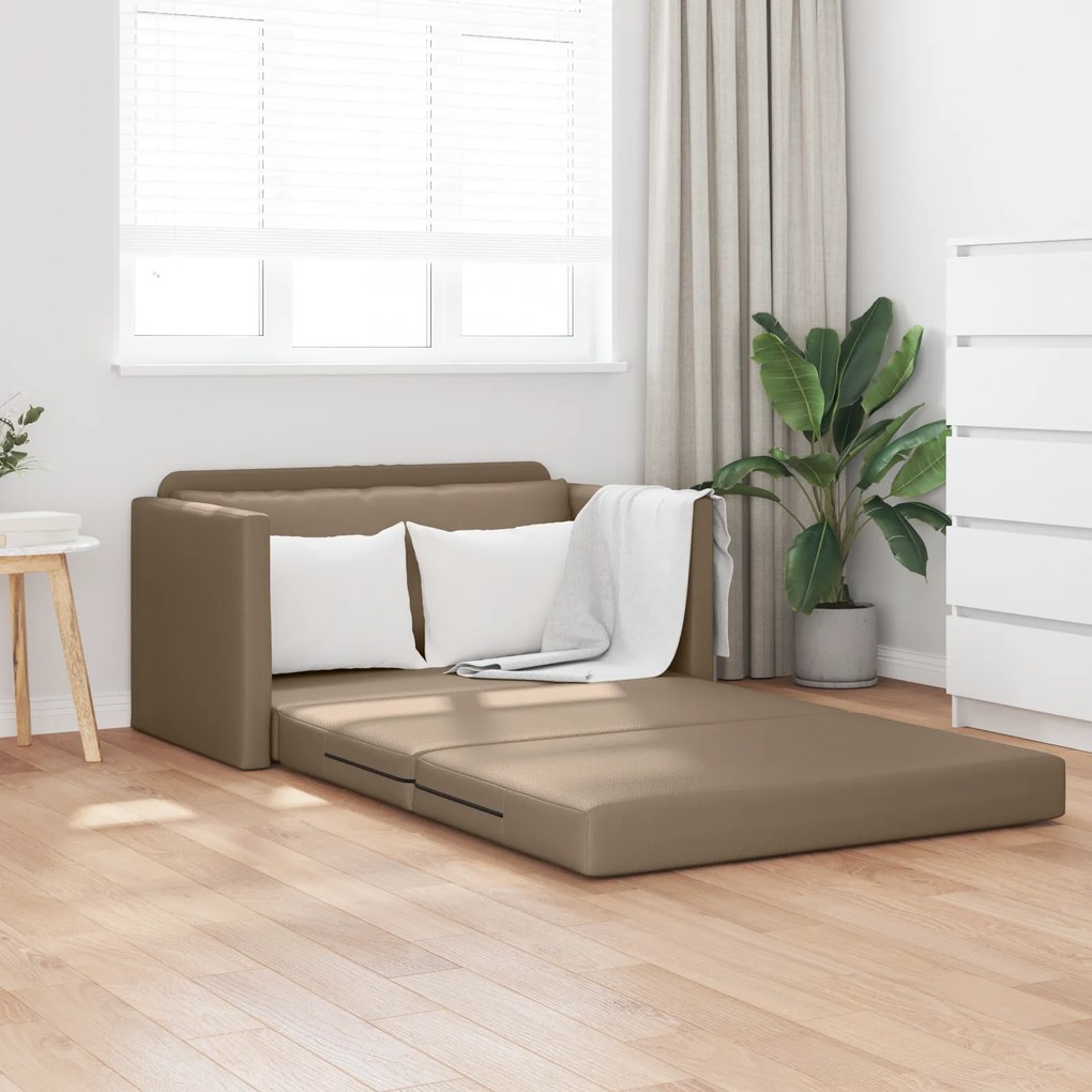 vidaXL Καναπές Κρεβάτι 2 σε 1 Καφετί 124x71x78 εκ Ψεύτικο Δέρμα
