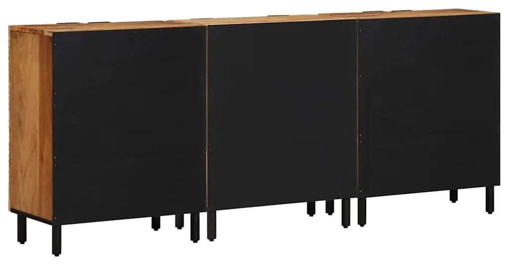 vidaXL Πλαϊνό Γραφείο 3 pcs Καφέ 60 x 33 x 75 cm Μασίφ ξύλο ακακίας