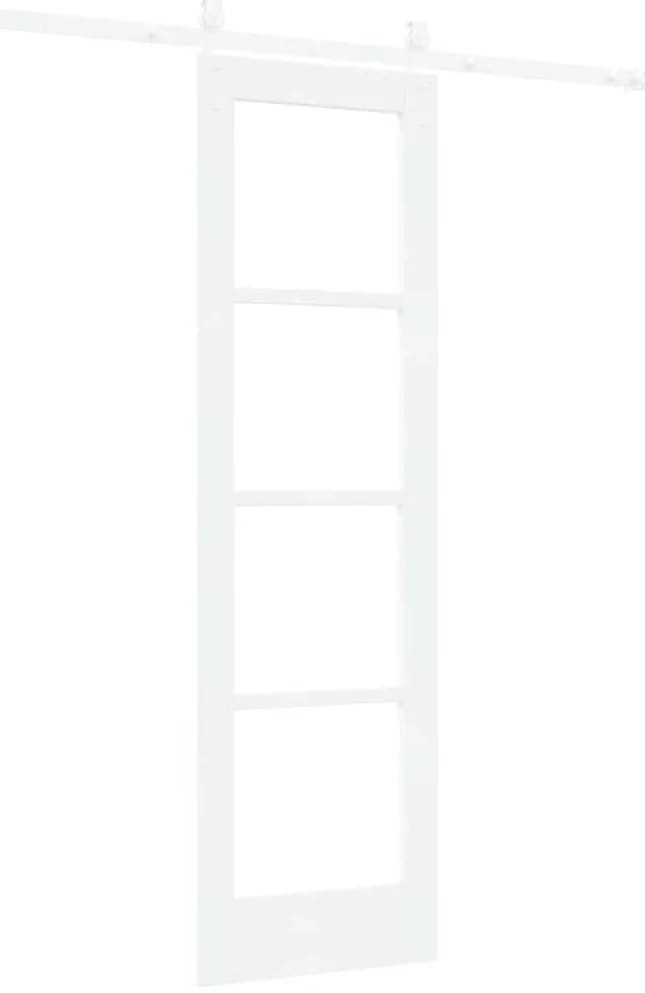 vidaXL Ολισθητή Πόρτα Λευκό 61 x 198.5 εκ. Ξύλο και μέταλλο