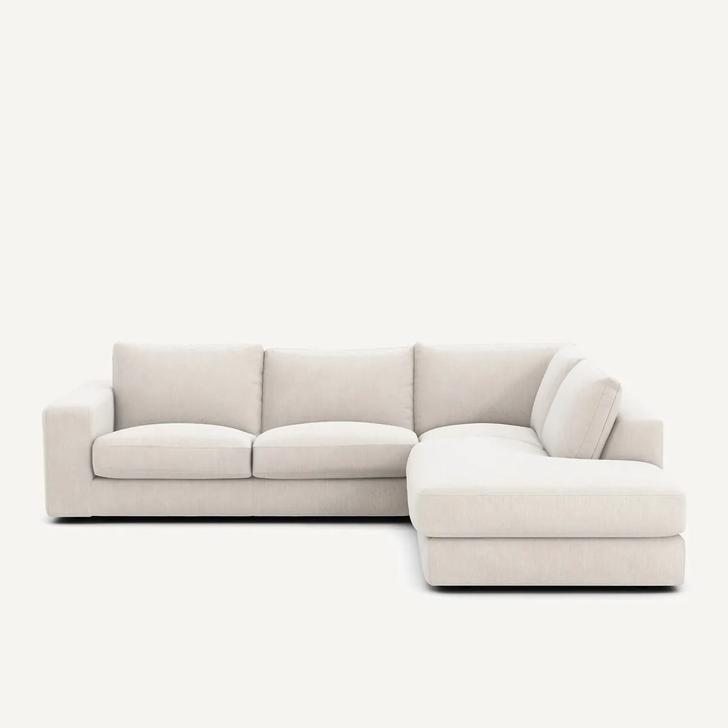 Γωνιακός καναπές από βελούδινο chenille ύφασμα, Skander