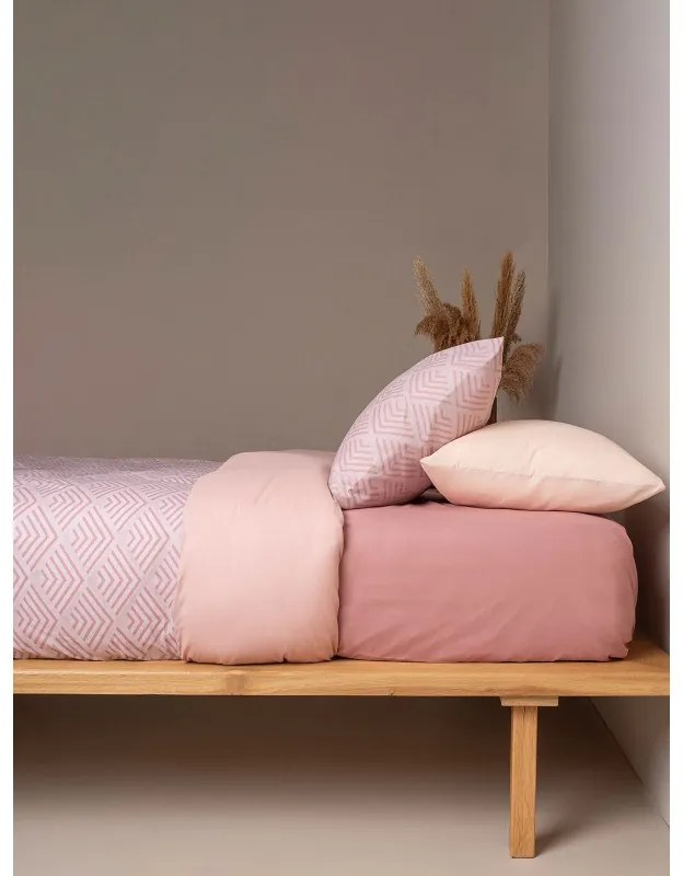 Σετ Σεντόνια Cotton Feelings 2048 Powder Υπέρδιπλο με λάστιχο (170x205+30)