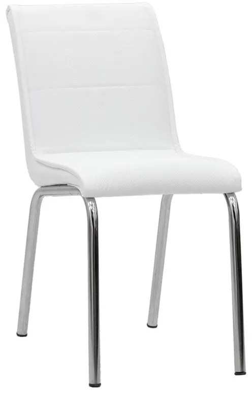 Καρέκλα Avante  PU λευκό-πόδι χρωμίου Model: 190-000039