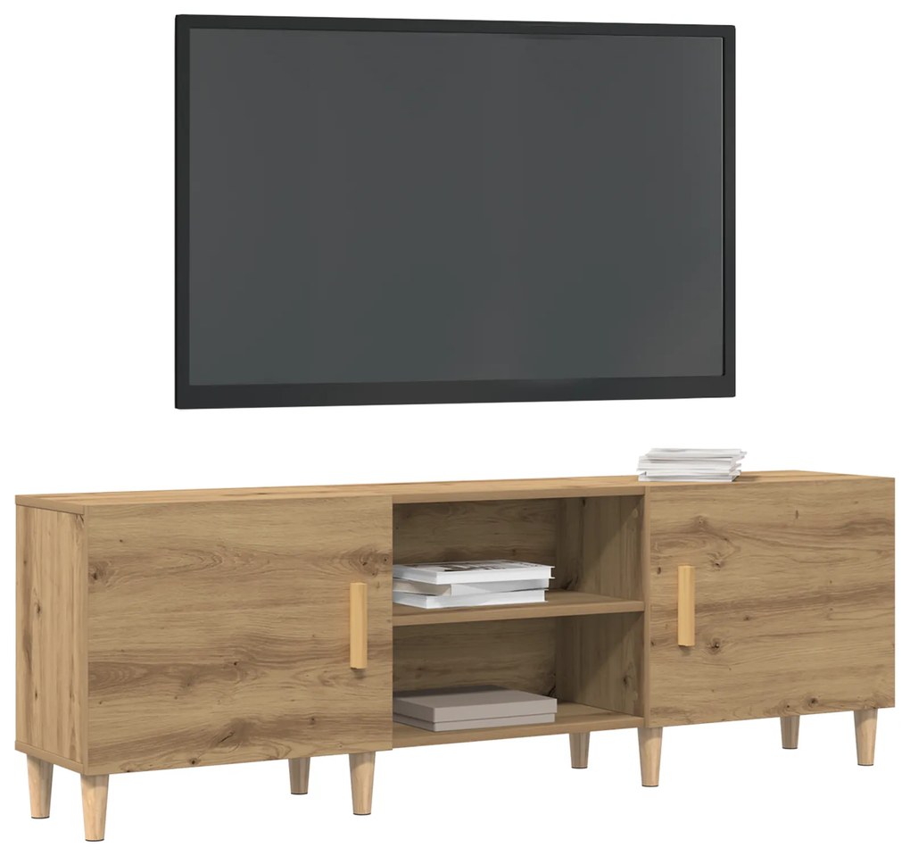 vidaXL Βάση τηλεόρασης σε Artisan Oak - 150x30x50 εκ - Κατασκευασμένη από τεχνικό ξύλο