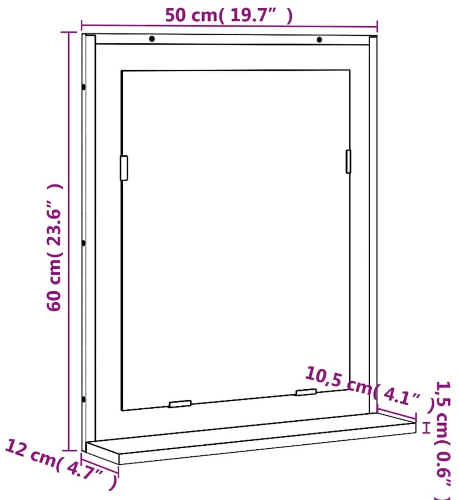 ΚΑΘΡΕΦΤΗΣ ΜΠΑΝΙΟΥ ΜΕ ΡΑΦΙ ΚΑΦΕ ΔΡΥΣ 50X12X60 ΕΚ. ΜΟΡΙΟΣΑΝΙΔΑ 842420