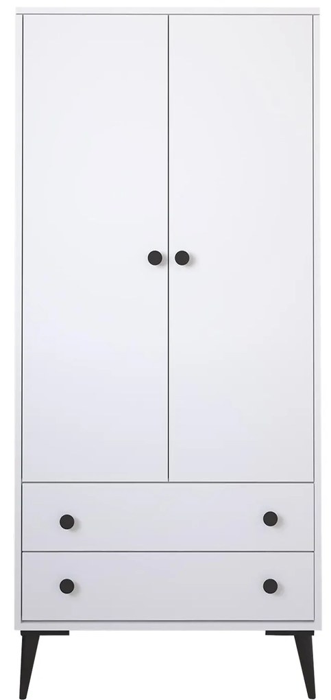 Ντουλάπα Δίφυλλη ArteLibre AMARI Λευκό Μοριοσανίδα 82x48x180cm-14870043