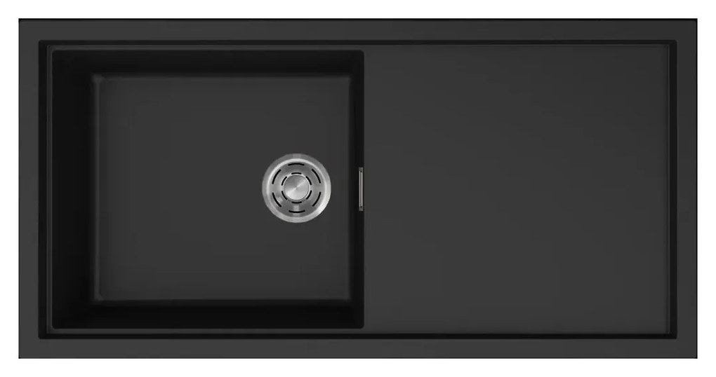 Νεροχύτης κουζίνας SINTESI 480 Black 86 ELLECI 100x50cm