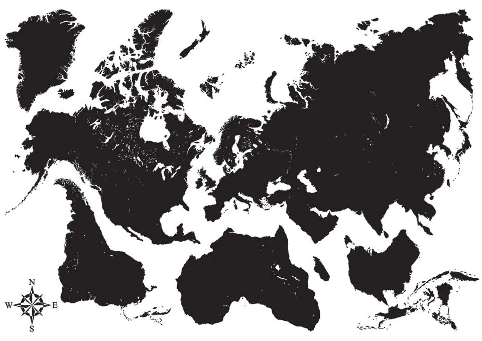 Black Map αυτοκόλλητα τοίχου βινυλίου L (44214) - 44214 - 44214