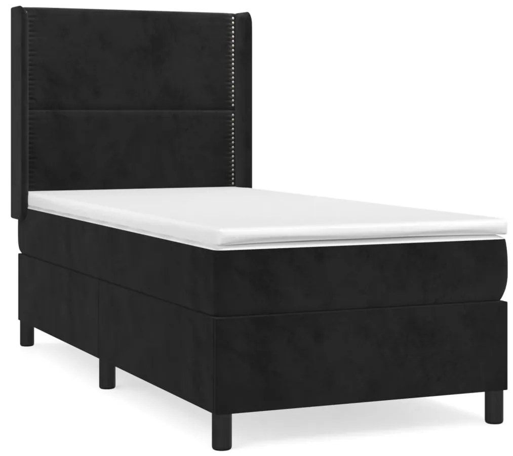 ΚΡΕΒΑΤΙ BOXSPRING ΜΕ ΣΤΡΩΜΑ ΜΑΥΡΟ 90X200 ΕΚ. ΒΕΛΟΥΔΙΝΟ 3132599