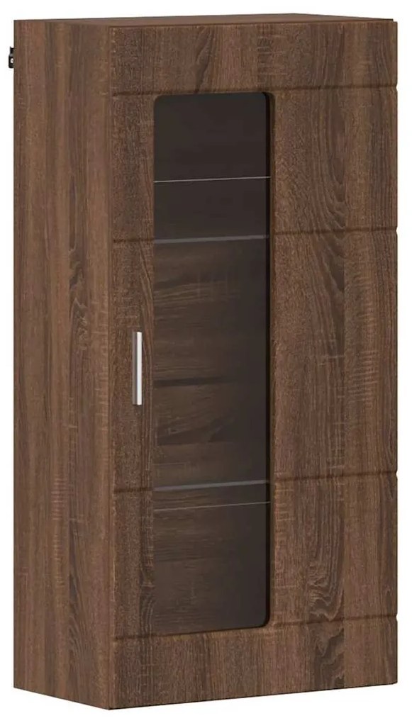 vidaXL Ντουλάπα τοίχου Καφέ δρυς 55 x 29 x 100 εκ Επεξεργασμένο ξύλο