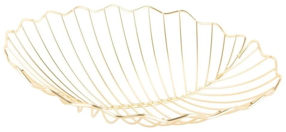 Φρουτιέρα Leaf L PT3971GD 31,5x8,5cm Gold Present Time Metal