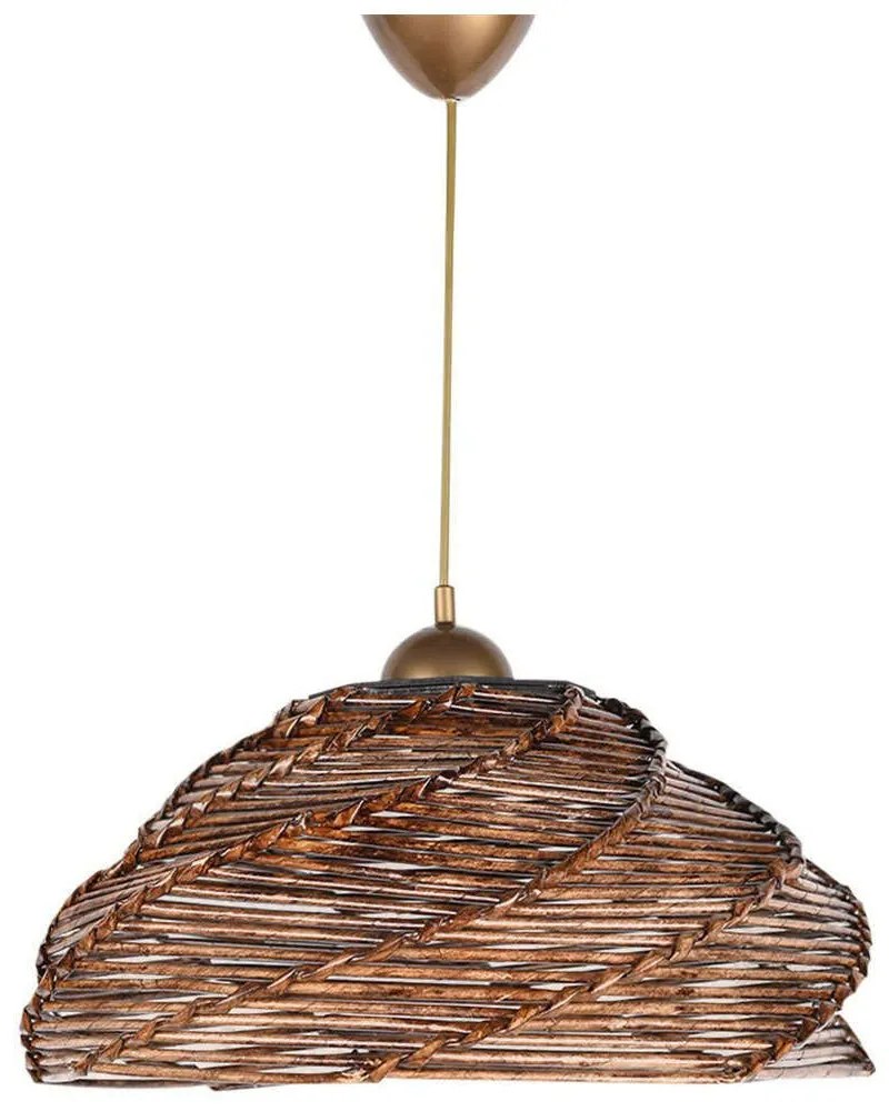 Φωτιστικό Οροφής Ovale 390FLH1608 36x36x65cm 1xE27 40W Gold-Brown Opviq