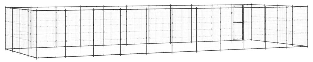 vidaXL Κλουβί Σκύλου Εξωτερικού Χώρου 53,24 μ² από Ατσάλι
