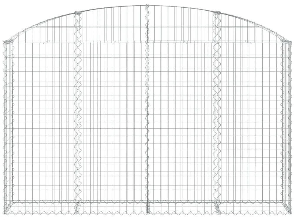 vidaXL Συρματοκιβώτιο Τοξωτό 200x30x120/140εκ. από Γαλβανισμένο Χάλυβα