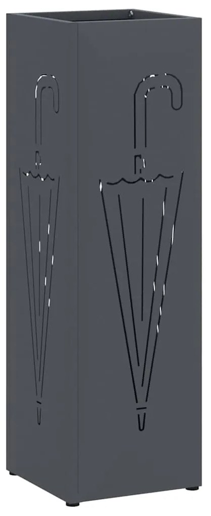 vidaXL Σχέδιο & βάση αποθήκευσης Ανθρακί 15.5 x 15.5 x 49 εκ Ατσάλι
