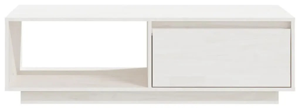 vidaXL Τραπεζάκι Σαλονιού Λευκό 110x50x33,5 εκ. από Μασίφ Ξύλο Πεύκου