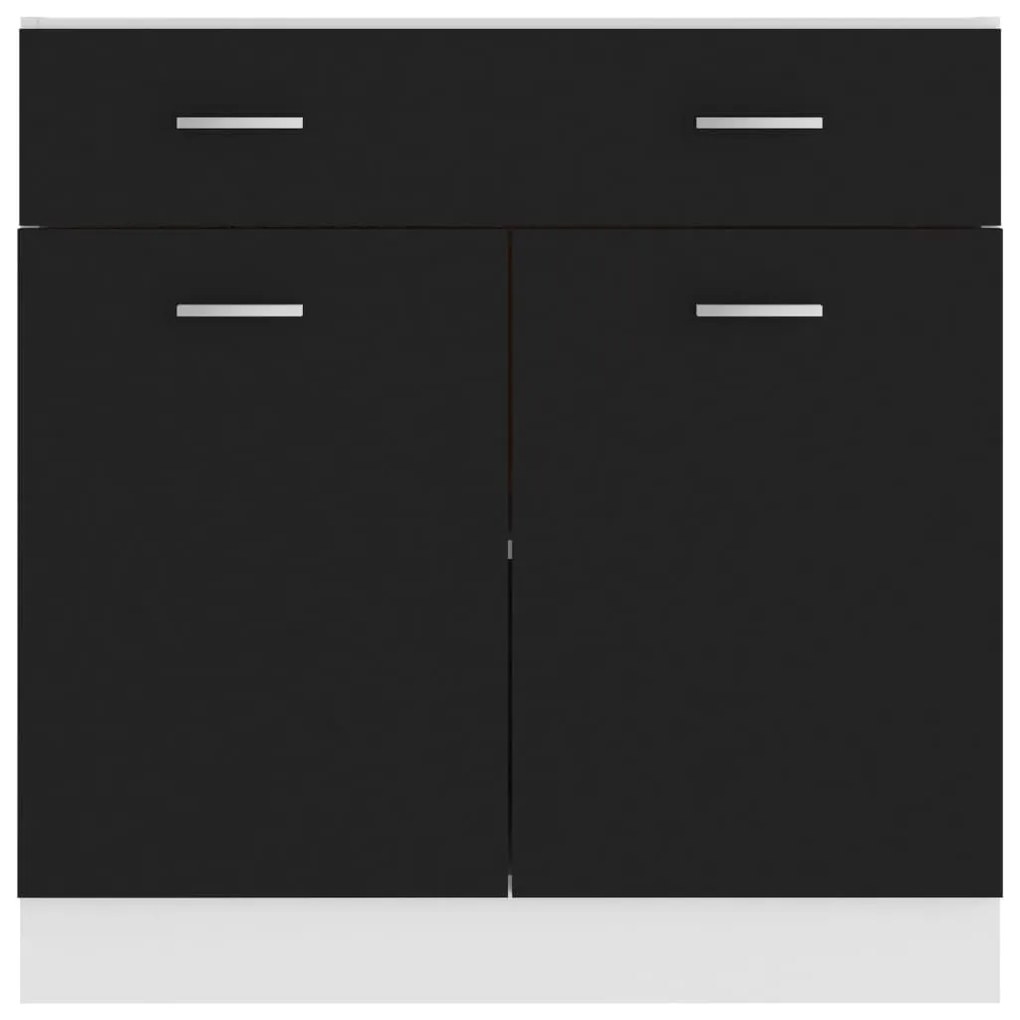 vidaXL Ντουλάπι με Συρτάρια "Lyon" Μαύρο 80x46x81,5 εκ. από Τεχνητό Ξύλο